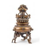 Vajrapani / Mahakala Mixed Metal Figural Censer