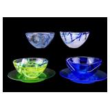 Kosta Boda Bowls (4) & Under Plates (2)