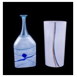 Kosta Boda signed Decanter and Vase