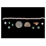 Carved Vintage Jade Pieces / Jewelry