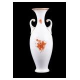 Herend Nanking Chinese Bouquet Rust Amphora Vase