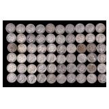Roosevelt 1946-1964 Silver Dimes (60)