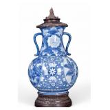 Maitland Smith Chinoiserie Jar w/ Lid & Base