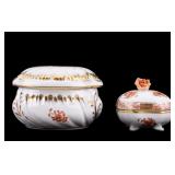 Herend Nanking Chinese Bouquet Rust Boxes
