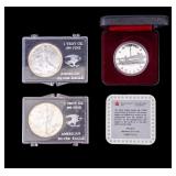 Mint Toned Silver Eagles (2), Canada Silver Dollar