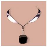 Georg Jensen Silver Collar Necklace w/ Pendant