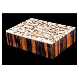 French Art Deco Bone Marquetry Box