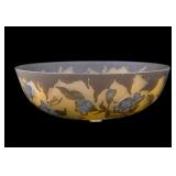 Acid Etched Floral Bowl Marked Galle