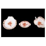 Herend Nanking Chinese Bouquet Rust Bunny Box
