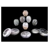 Polished Marble Vases (6) and Bowls (5)