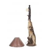Figural Wolf Floor Lamp