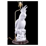 White Porcelain Cockatoo Lamp