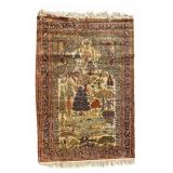 Oriental Prayer Rug w/ Figural Design