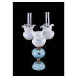 Antique Cut Back Glass Lamp