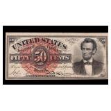 1863 Graded Fourth Issue Fractional Note