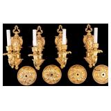 F.B.A.I. Wired Candelabra Sconces (4)