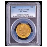 U.S. 1907 Indian Gold Eagle 10 Dollar - AU58