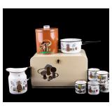 MCM Tin and Georges Briard Agateware