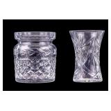 Waterford Ludlow Vase and Lismore Biscuit Barrel
