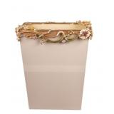 Jay Strongwater Devon Floral Scroll Waste Bin