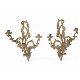 Baroque Brass Candelabra Sconces