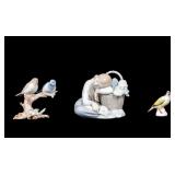 Lladro, Rosenthal, & Aquinaim Porcelain Figurines