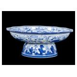 Maitland Smith Chinoiserie Footed Centerpiece Bowl