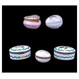 Limoges Eggs and Bonbonierre Trinket Boxes