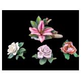 Capodimonte and Lenox Flower Figurines