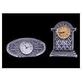 Waterford Crystal Duo Dresser Clocks