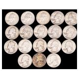 Washington 1941-57 Silver Quarters (18)