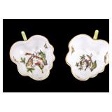 Herend Rothschild Birds Deep Leaf Bowls