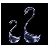 Crystal Swan Figurines (2)