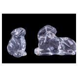 Baccarat Crystal Unicorn and Rabbit