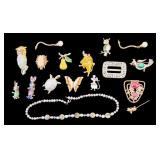 Eclectic Brooch & Jewelry Collection