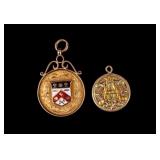 Gold Coin & 9K Gold Watch Fobs