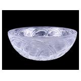 Lalique Pinsons Frosted Crystal Bowl