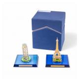 Dainte Miniatures Eiffel Tower, Tower of Pisa