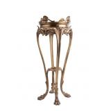 Victorian Brass Fern / Plant Stand w/ Glass Top