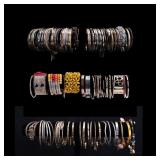 ~100 Bangle Bracelets Featuring Natural Stone