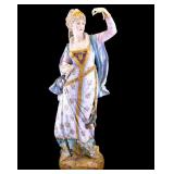 19th C Monumental Porcelain Lady Statue (Levy)