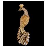 Vintage Trifari Peacock Brooch