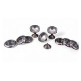 2 Sterling Silver Sherbets + 6 Coasters / Ashtrays