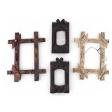 19th C Tramp Art Wood Frames (4)