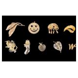 Crown Trifari, Danecraft, A.J.C, more Brooches