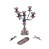 Candelabra, Candle Snips, Tray