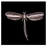 Sterling Silver Dragon Fly Brooch-Vintage Mexican