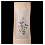 Chinese Scroll of the Eight Immortals in Longevity