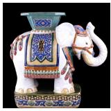 Chinese Porcelain Elephant Garden Stool