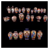 Japanese Satsuma Moriage Vases & Other Vessels